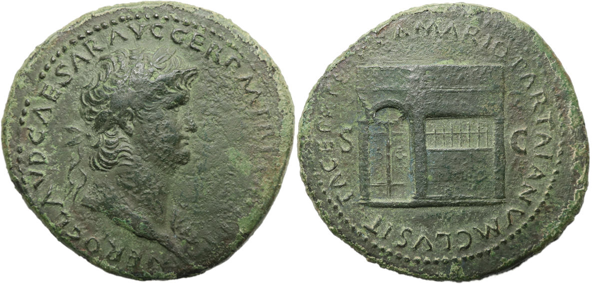 Sestertius, Temple of Janus, 64-66 AD | Ancient Coin Traders