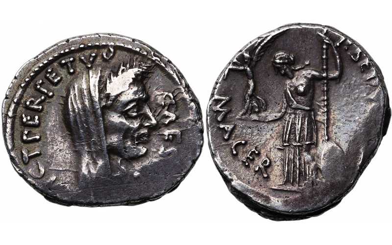 denarius of julius caesar coin first of 12 caesars